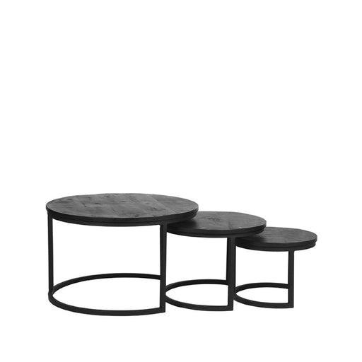 Label51 Salontafel Set Triplet - Zwart - Mangohout-Salontafels-LABEL51