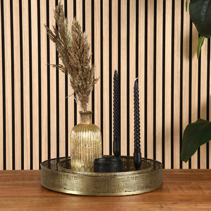 Label51 Set Dienbladen 39x39x6 cm - Antiek goud - Metaal-Woondecoratie-LABEL51