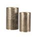 Label51 Set Kaarsenhouders L 18x18x30 cm - Antiek goud - Metaal-Woondecoratie-LABEL51