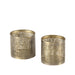 Label51 Set Kaarsenhouders M 9x9x8 cm - Antiek goud - Metaal-Woondecoratie-LABEL51