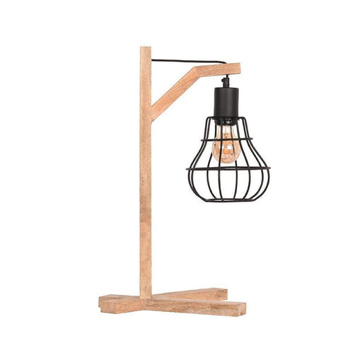Label51 Tafellamp Drop - Zwart - Mangohout-Tafellampen-LABEL51