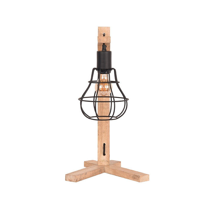 Label51 Tafellamp Drop - Zwart - Mangohout-Tafellampen-LABEL51