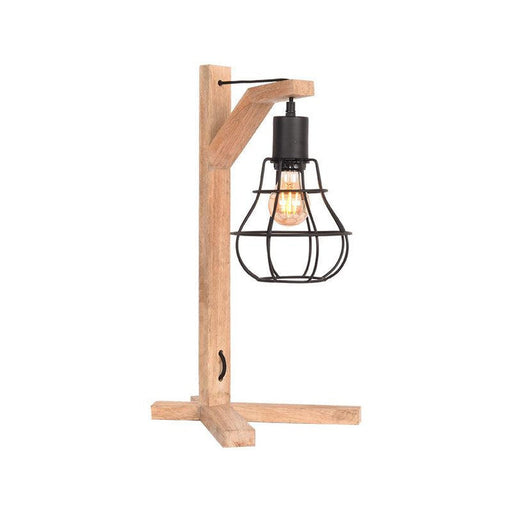 Label51 Tafellamp Drop - Zwart - Mangohout-Tafellampen-LABEL51