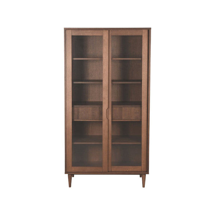 Label51 Vitrinekast Jule 100x49x180 cm walnoot-Vitrinekasten-LABEL51