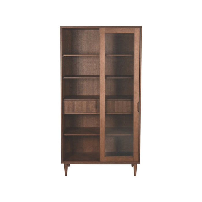 Label51 Vitrinekast Jule 100x49x180 cm walnoot-Vitrinekasten-LABEL51