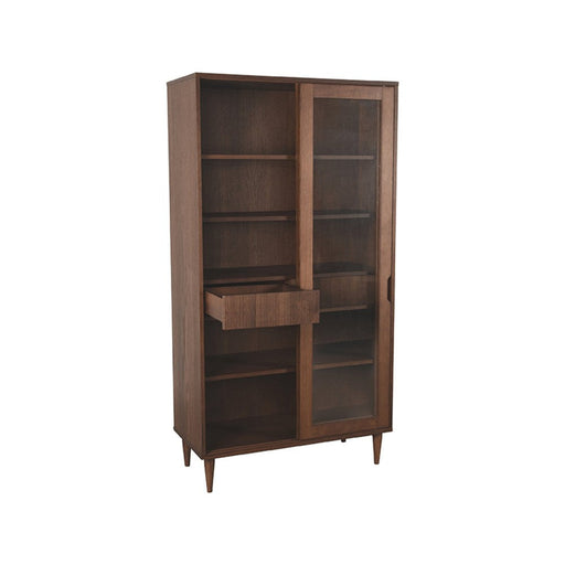 Label51 Vitrinekast Jule 100x49x180 cm walnoot-Vitrinekasten-LABEL51