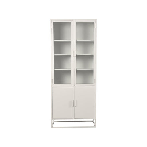 Label51 Vitrinekast Level - Wit - Metaal - 80x40x190 cm-Vitrinekasten-LABEL51