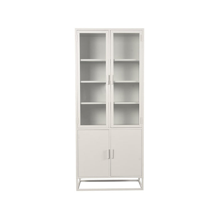 Label51 Vitrinekast Level - Wit - Metaal - 80x40x190 cm-Vitrinekasten-LABEL51