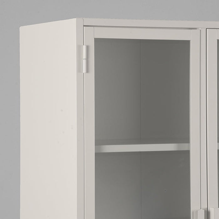 Label51 Vitrinekast Level - Wit - Metaal - 80x40x190 cm-Vitrinekasten-LABEL51