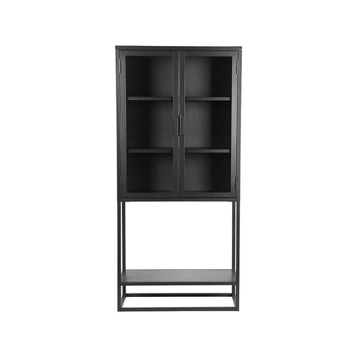 Label51 Vitrinekast Level - Zwart - Metaal - 70x35x150 cm-Vitrinekasten-LABEL51