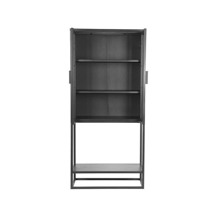 Label51 Vitrinekast Level - Zwart - Metaal - 70x35x150 cm-Vitrinekasten-LABEL51