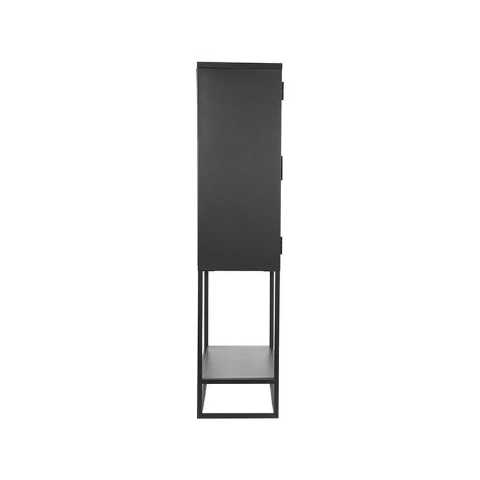 Label51 Vitrinekast Level - Zwart - Metaal - 70x35x150 cm-Vitrinekasten-LABEL51