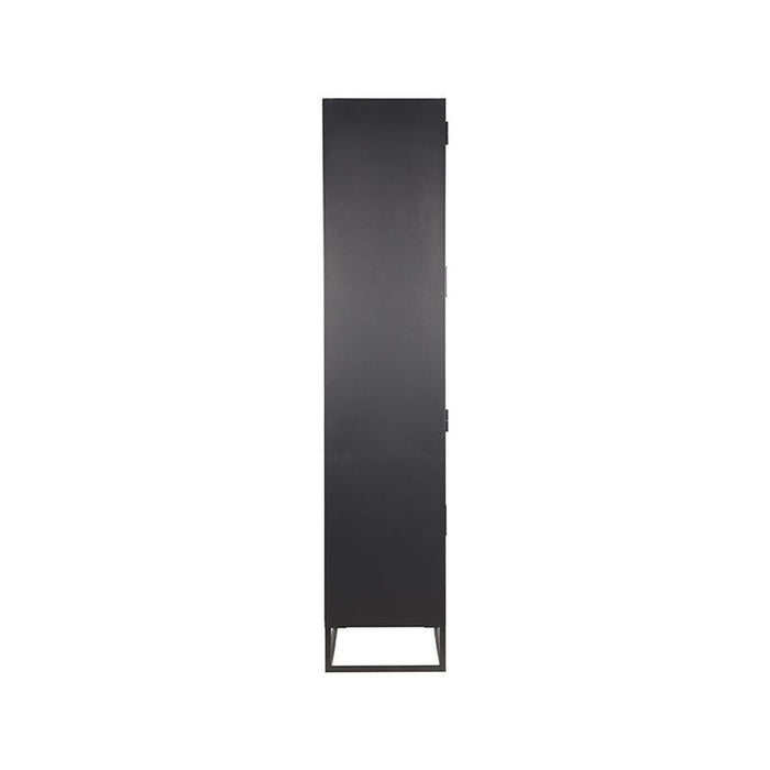 Label51 Vitrinekast Level - Zwart - Metaal - 80x40x190 cm-Vitrinekasten-LABEL51