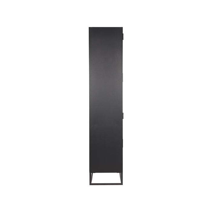Label51 Vitrinekast Level - Zwart - Metaal - 80x40x190 cm-Vitrinekasten-LABEL51
