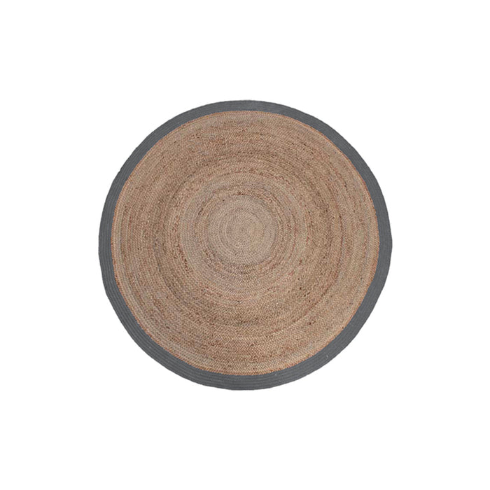 Label51 Vloerkleden Jute - Grijs - Jute - 90x90 cm-Ronde vloerkleden-LABEL51