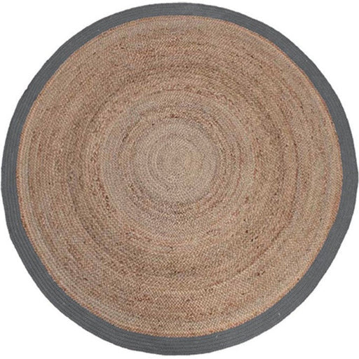 Label51 Vloerkleden Jute - Grijs - Jute - 90x90 cm-Ronde vloerkleden-LABEL51