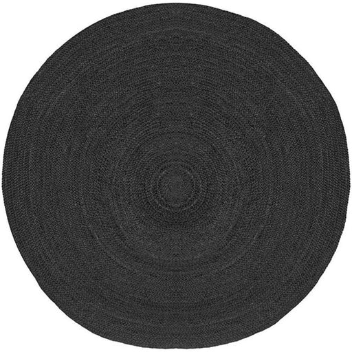Label51 Vloerkleden Jute - Zwart - Jute - 180x180 cm-Ronde vloerkleden-LABEL51