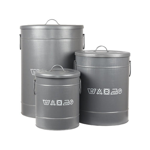 Label51 Wasmand - Grijs - Metaal - S-Opbergdozen en manden-LABEL51