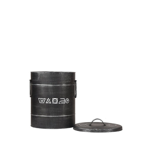 Label51 Wasmand - Zwart - Metaal - S-Opbergdozen en manden-LABEL51