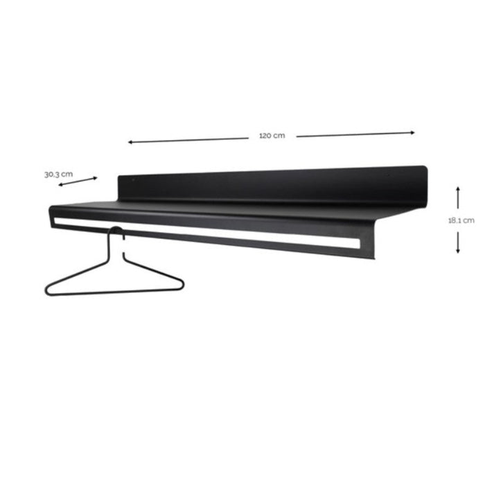 SWAY 120 Wandkapstok - Zwart-Kapstokken-Spinder