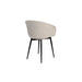 Stoel Charly | Beige | met zwarte poten-Eetkamerstoelen-Creating Home