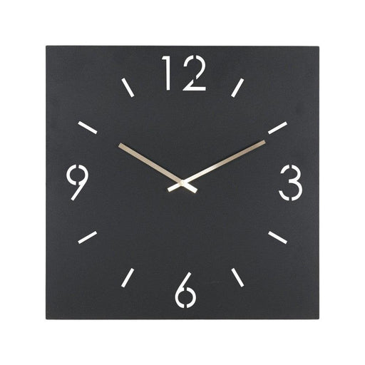 TIME 80 x 80 Klok - Zwart-Klokken-Spinder