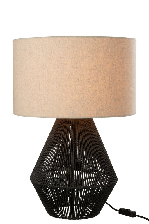 Tafellamp String jute zwart-Tafellampen-J-Line