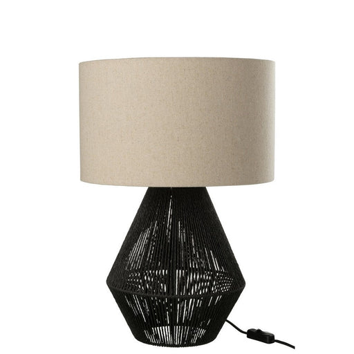 Tafellamp String jute zwart-Tafellampen-J-Line