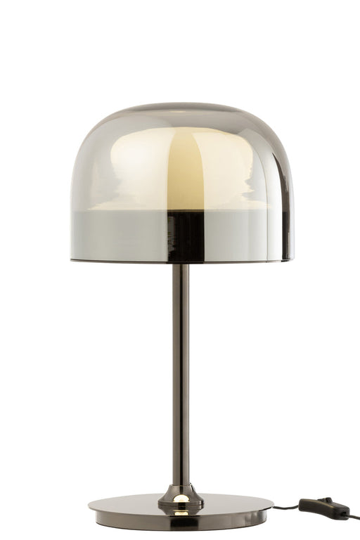 Tafellamp Topja glas/metaal zilver-Tafellampen-J-Line