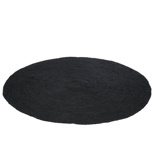 Tapijt Rond jute zwart-Ronde vloerkleden-J-Line