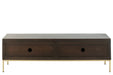 Tv Kast 2 deuren mangohout/ijzer bruin/goud-TV-meubels-J-Line