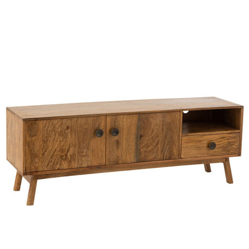 Tv Meubel lora 2deuren+1lade mango hout bruin-TV-meubels-J-Line