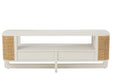 Tv Meubel molly exotiek hout/rotan wit-TV-meubels-J-Line