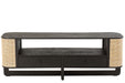 Tv Meubel molly exotiek hout/rotan zwart-TV-meubels-J-Line