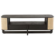 Tv Meubel molly exotiek hout/rotan zwart-TV-meubels-J-Line