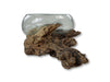 Vaas op wortelhout - ø30x23 - Naturel - Teakhout/glas-Vazen-HSM Collection