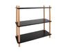 Vakkenkast Simplicity - Bamboe Zwart - Small - 80x30x82,5cm-Vakkenkasten-Leitmotiv