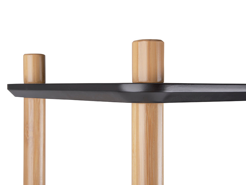 Vakkenkast Simplicity - Bamboe Zwart - Small - 80x30x82,5cm-Vakkenkasten-Leitmotiv
