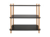 Vakkenkast Simplicity - Bamboe Zwart - Small - 80x30x82,5cm-Vakkenkasten-Leitmotiv