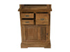 Vitrinekast 2 Deur 3 La-72x46x193-Naturel-Teak/Glas-Vitrinekasten-HSM Collection