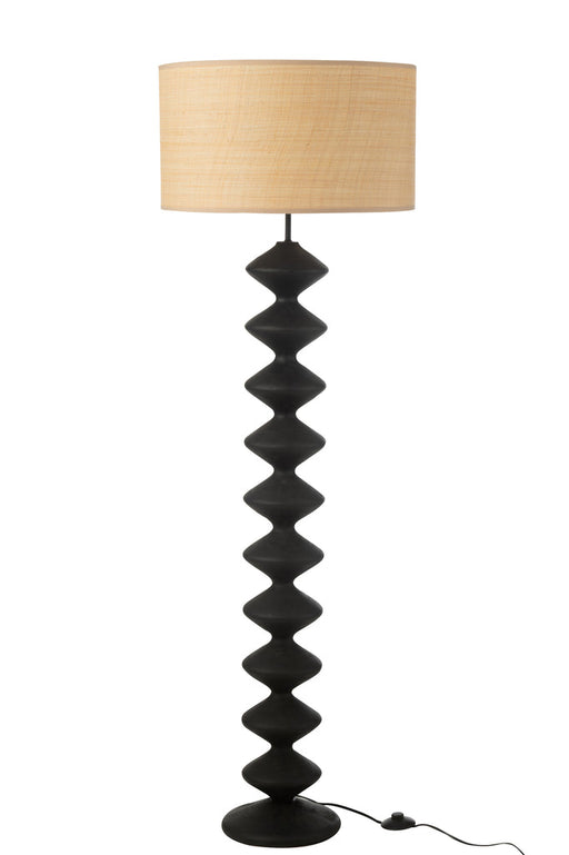 Vloerlamp Rups populierenhout zwart/naturel-Vloerlampen-J-Line