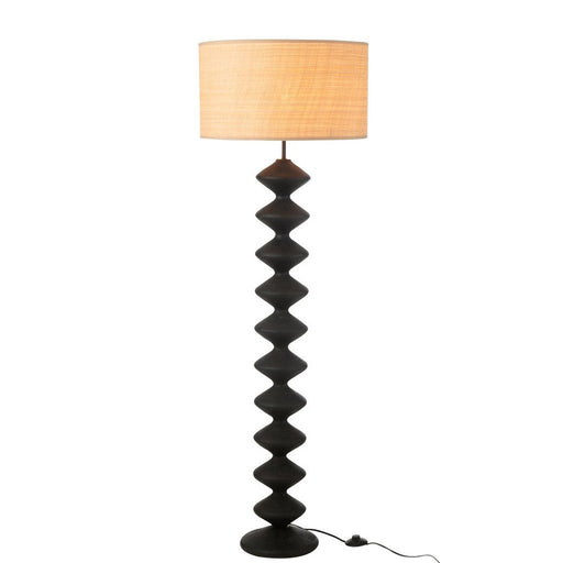 Vloerlamp Rups populierenhout zwart/naturel-Vloerlampen-J-Line