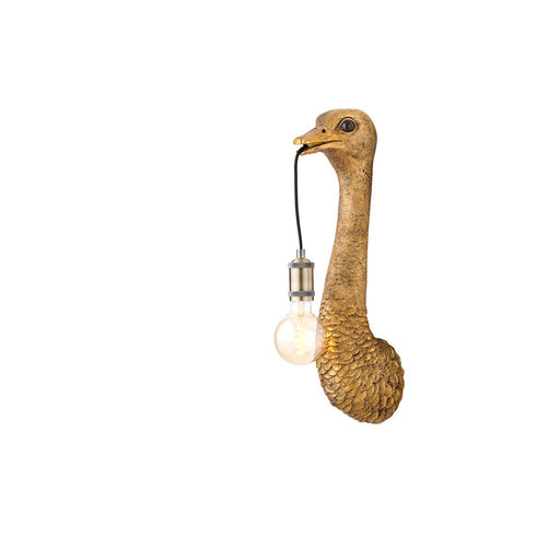 Wandlamp 18x15,5x57,5 cm STRUISVOGEL antiek brons-Wandlampen-Light & Living