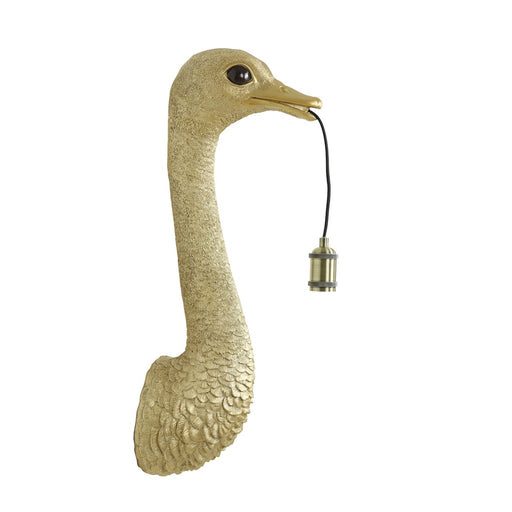 Wandlamp 25x19x72 cm STRUISVOGEL goud-Wandlampen-Light & Living
