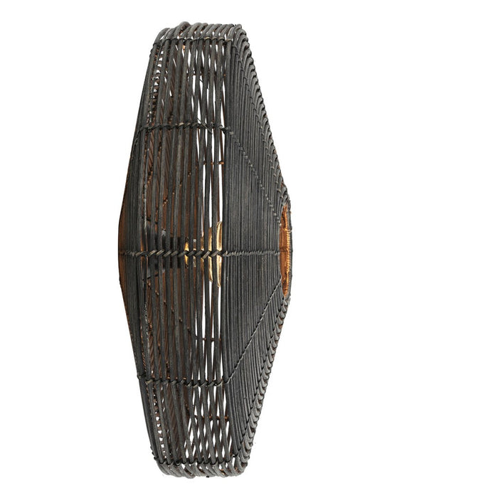 Wandlamp 60x21 cm MATKA rotan donkerbruin-Wandlampen-Light & Living