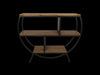 Wandtafel 3 Niveaus-90x25x80-Naturel/Zwart-Mango/Metaal-Consoletafels-HSM Collection