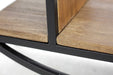 Wandtafel 3 Niveaus-90x25x80-Naturel/Zwart-Mango/Metaal-Consoletafels-HSM Collection