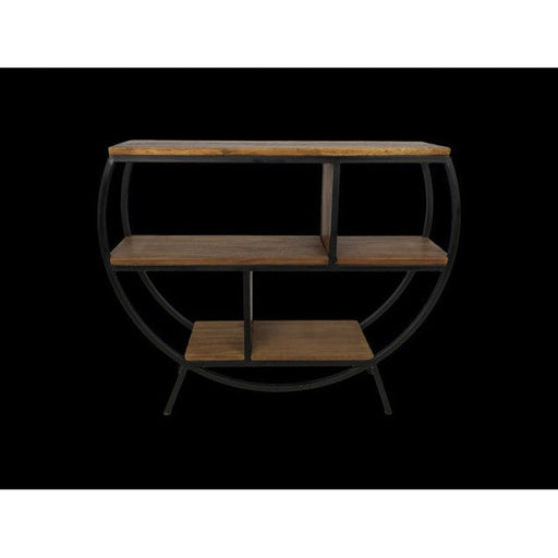 Wandtafel 3 Niveaus-90x25x80-Naturel/Zwart-Mango/Metaal-Consoletafels-HSM Collection