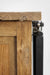 Wijnkast zwartburn - 90x43x90 - Naturel/zwart - Teak/metaal-Wijnkasten-HSM Collection