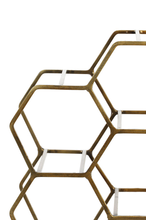 Wijnrek 12 flessen 30x18x46 cm SALBRIS antieke brons-Wijnrekken-Light & Living